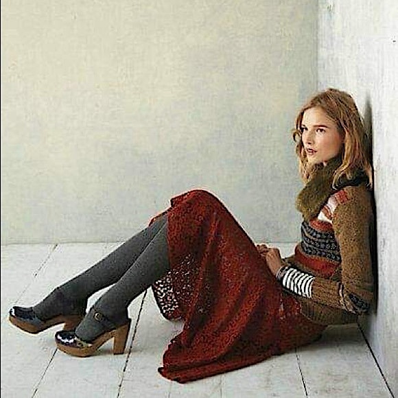 Anthropologie Women’s Moulinette Soeur Orange Lace Lined Nolana Skirt Size 10 - Picture 11 of 11